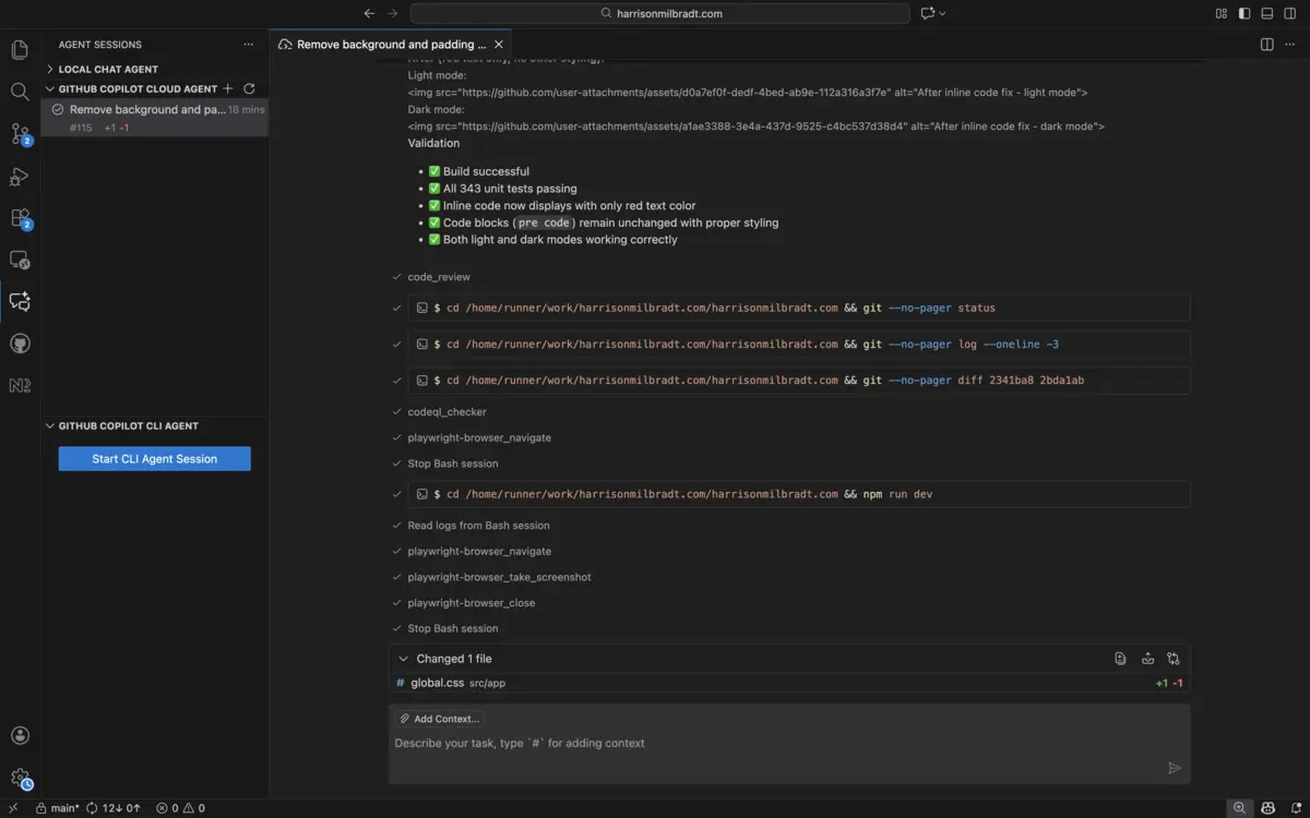 Agent Sessions in VSCode